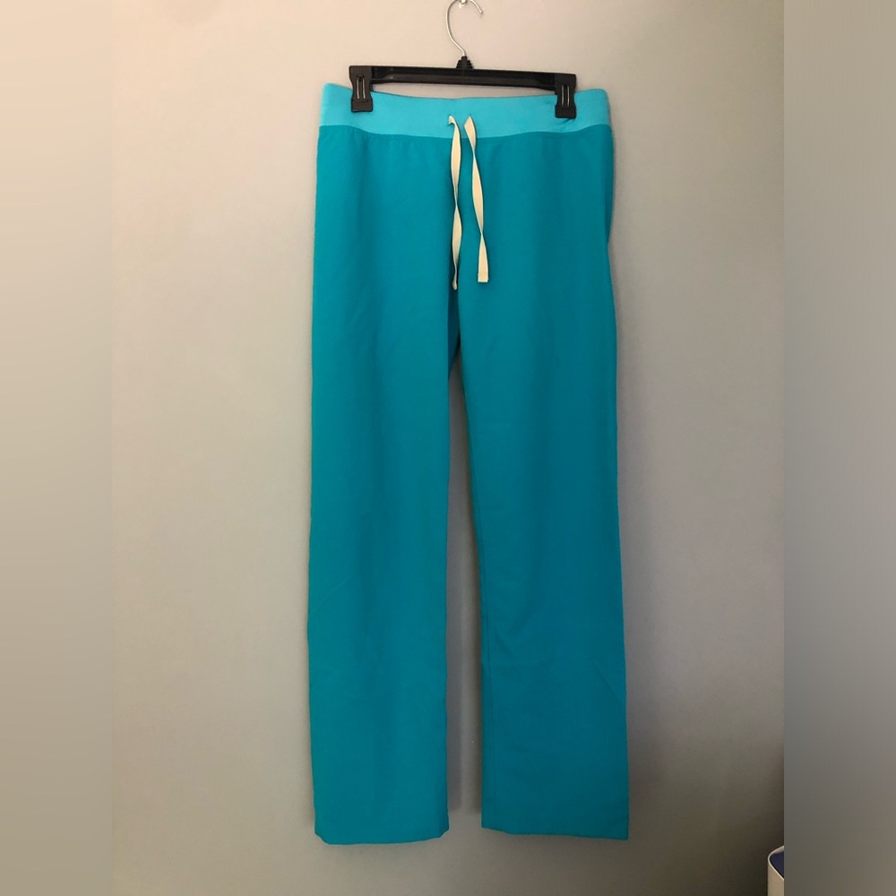 FIGS Small Livingston Basic Scrub Pants Teal